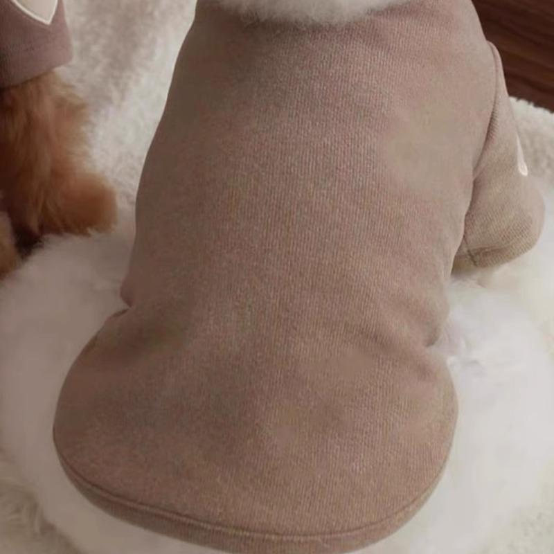 Japanese and Korean Style Dog Clothes Spring Versatile Love German Velvet Bottoming Shirt Teddy Bear Small and Medium Dog Pet Clothes