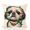Pet Cute Dog Pillow Case Throw Pillow Cover Sofa Cushion Cover Home Office Decor