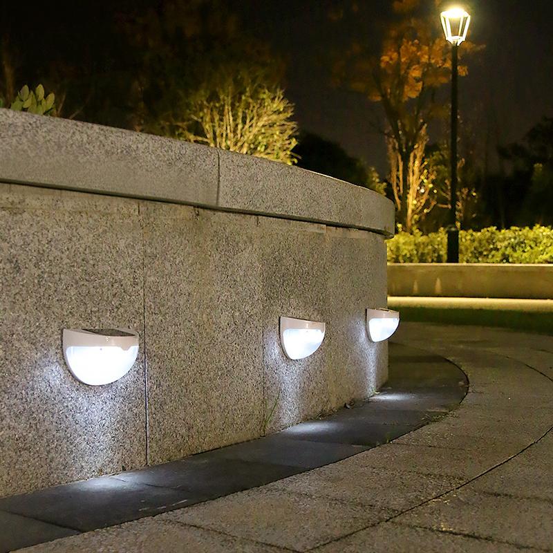 LED Solar Fence Lights Outdoor IP65 Waterproof Wall Lights Corrugated Lights for Fence Terrace Garden Path Decorative Lights