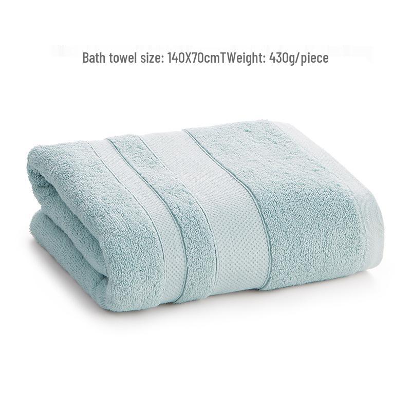 Jie Liya 430g Pure Cotton Antibacterial Bath Towel - Absorbent, Thickened, Suitable for Adults and Children.