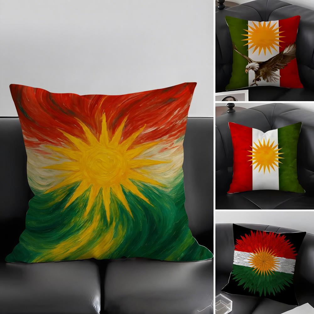 Monika Chen Unisex Kurdistan Hot Cushion Cover Pillowcase Ultra Soft Skin Friendly Fabric Cloud Like Comfort & Concealed Zipper