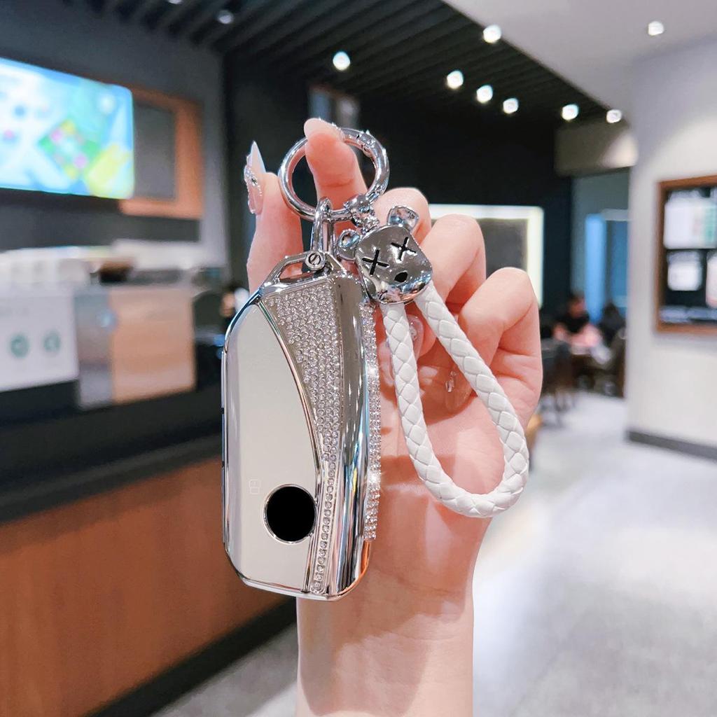 BMW Key Case for New X5L, 5/7 Series, X1, X7, X6, i5/i7/iX/XM with Lanyard