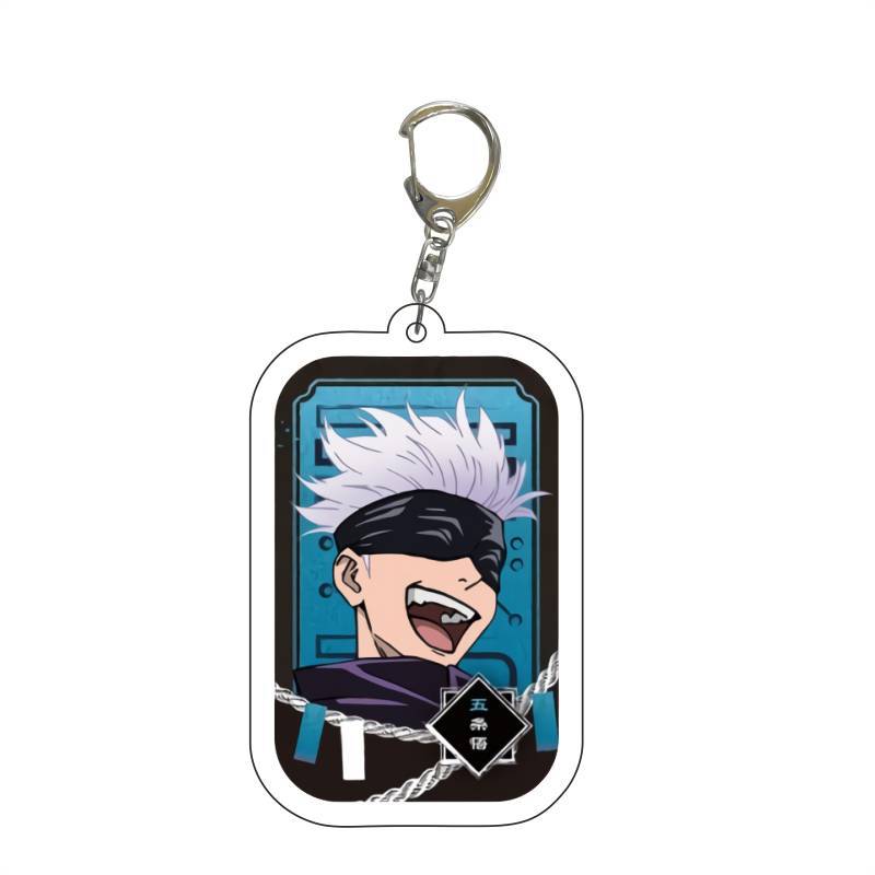 Jujutsu Kaisen Anime Keychain Itadori Yuji Gojo Satoru Cartoon Acrylic Bag Keyring Pendant Cos Accessory