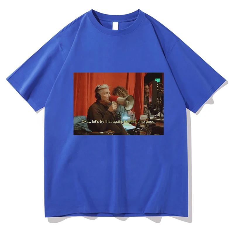 

David Lynch Funny T-shirts Short Sleeve Unisexga Tshirt Soft 100% Cotton Tee-shirt Regular Graphic Unisex/Women TShirt Streetwear Tops S
