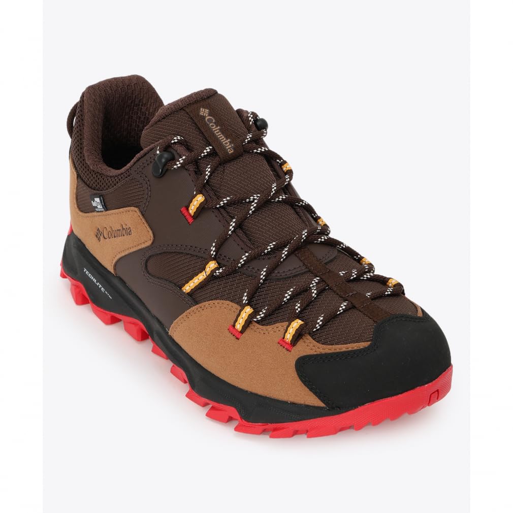 Columbia Saber Six Low Outdry Wide Hiking Size Red YI0238 Shoes, Men's, 26.0cm, Bark, Spark,