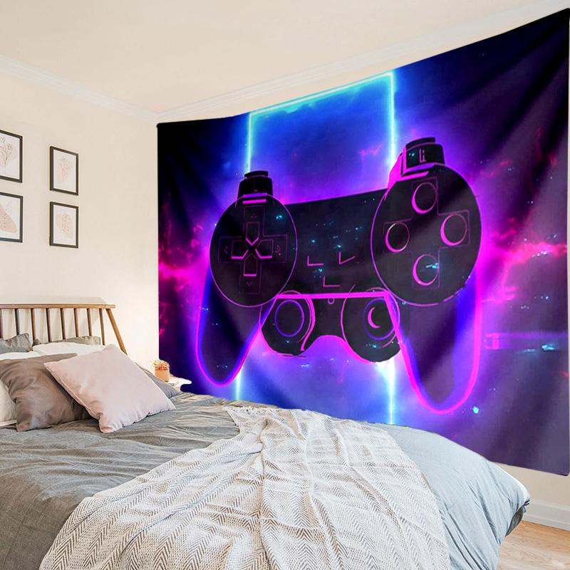 Colorful Gamer Artwork Tapestry Room Decoration Wall Hanging for Living Room Bedroom, dormitory, Birthday and Christmas gifts