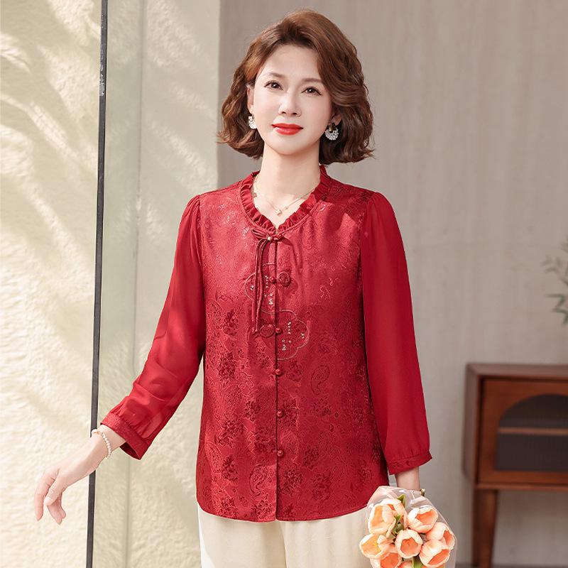 2026 Summer Fashion Slimming Top - Age-Reducing Casual Mother's Shirt