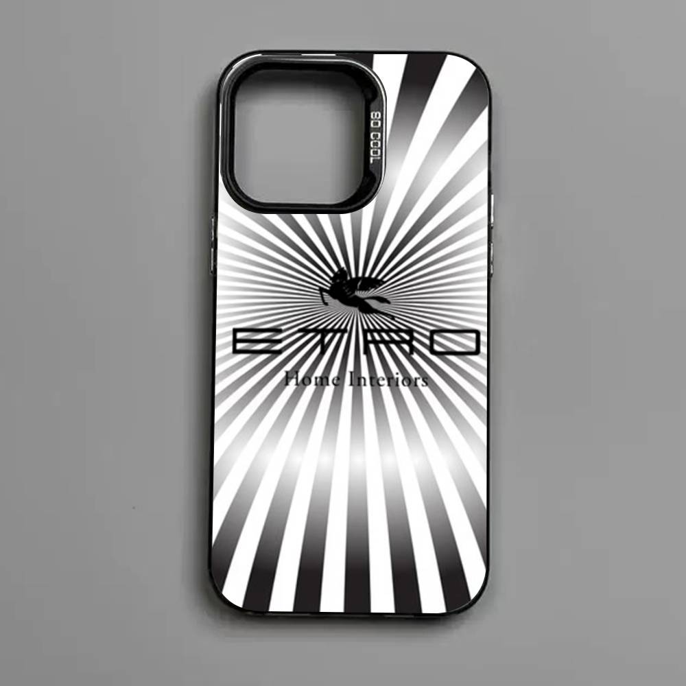 

Luxuxy E-ETRO Logo Colorful Phone Case For IPhone 17 16 15 14 13 12 11 Pro Max Plus Matte Cover iPhone 14