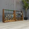 WOOD WORKS Made in Japan Rod stand for 19 rods on both sides Body Felt [Brown] [Black]