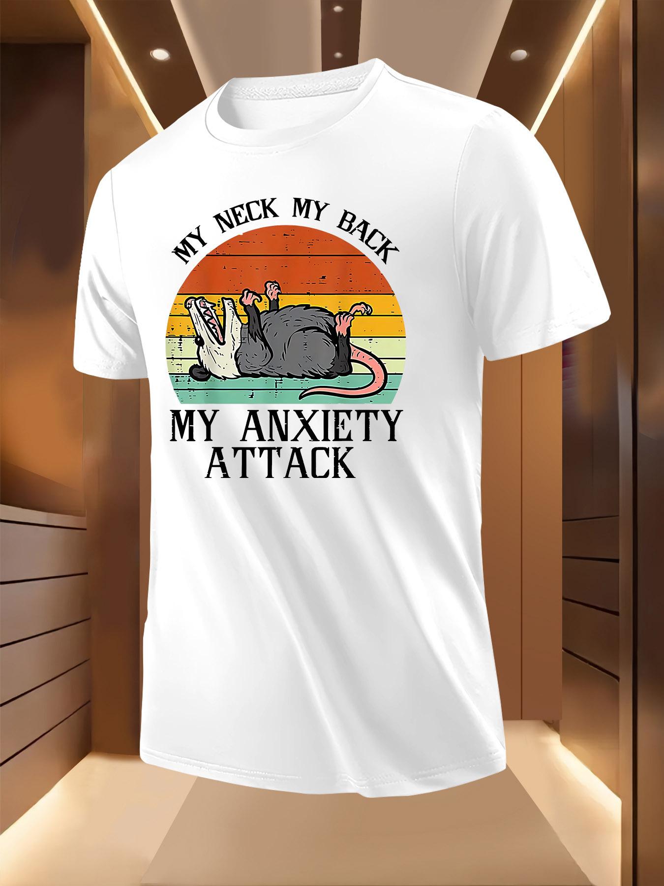 Humorous My Neck My Back Rat Graphic Tshirt - Anxiety A... XL