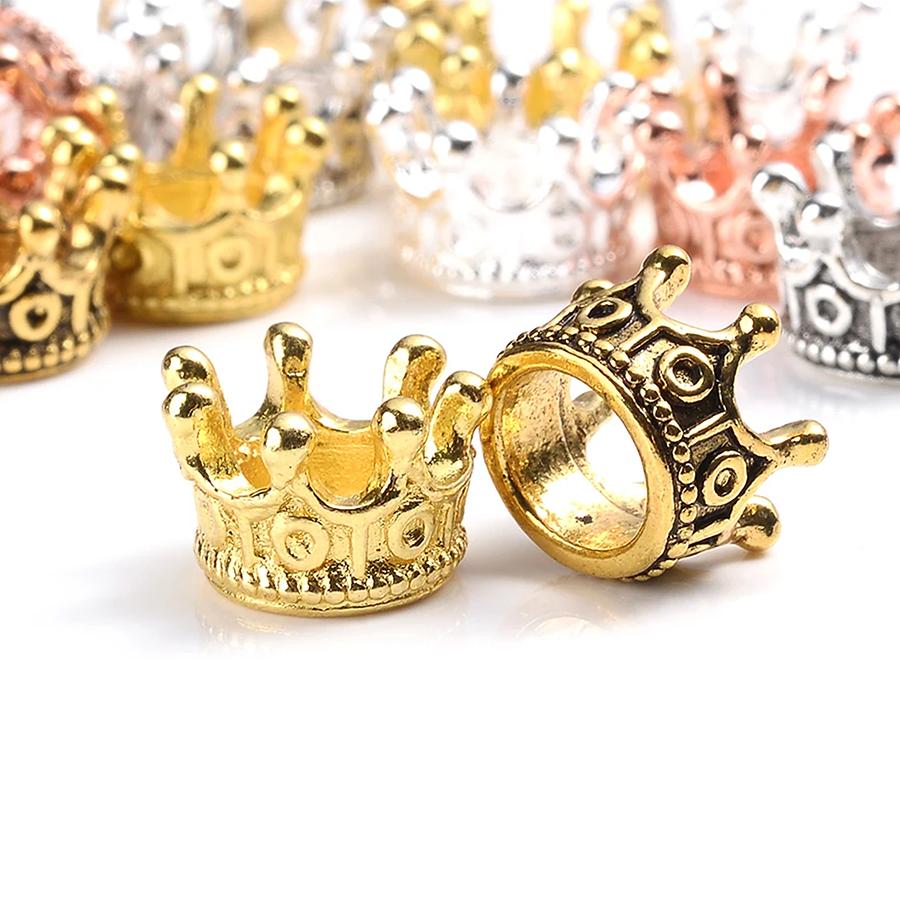 15/30pcs Metal Crown Accessories Bead Material Necklace Bracelet Pendant Handicraft DIY Tool Personalized Decorating Gift XJM