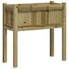Wooden Planter with Legs 70 X 31 X 70 Cm Pressure Treated Pine Wood