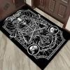 Gothic Skull Rug: Black & White Skeleton Design for Living Room Decor - Unique Home Accessories Skid Resistant Carpet