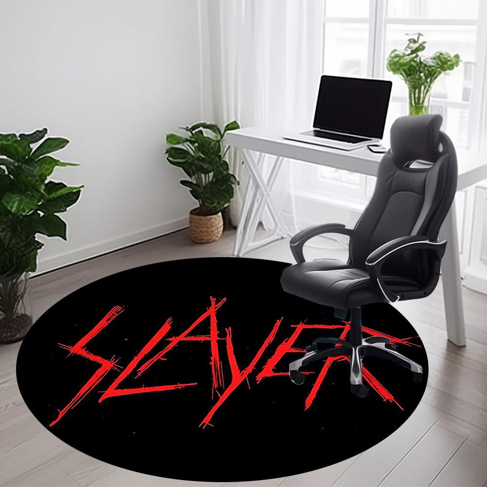 1PC Slayer HeavyMetal Office Round Area Rug, Indoor Mat Suitable For Office, Under Office Chairs Bedroom Living Room Home Decor DT1212071