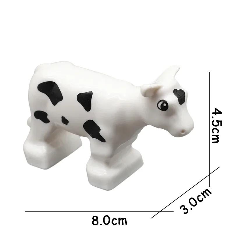 Big Size Building Blocks Animal Accessories Figures Farm Poultry Livestock Cat Rabbit Compatible Bricks Toys Children Kids Gifts