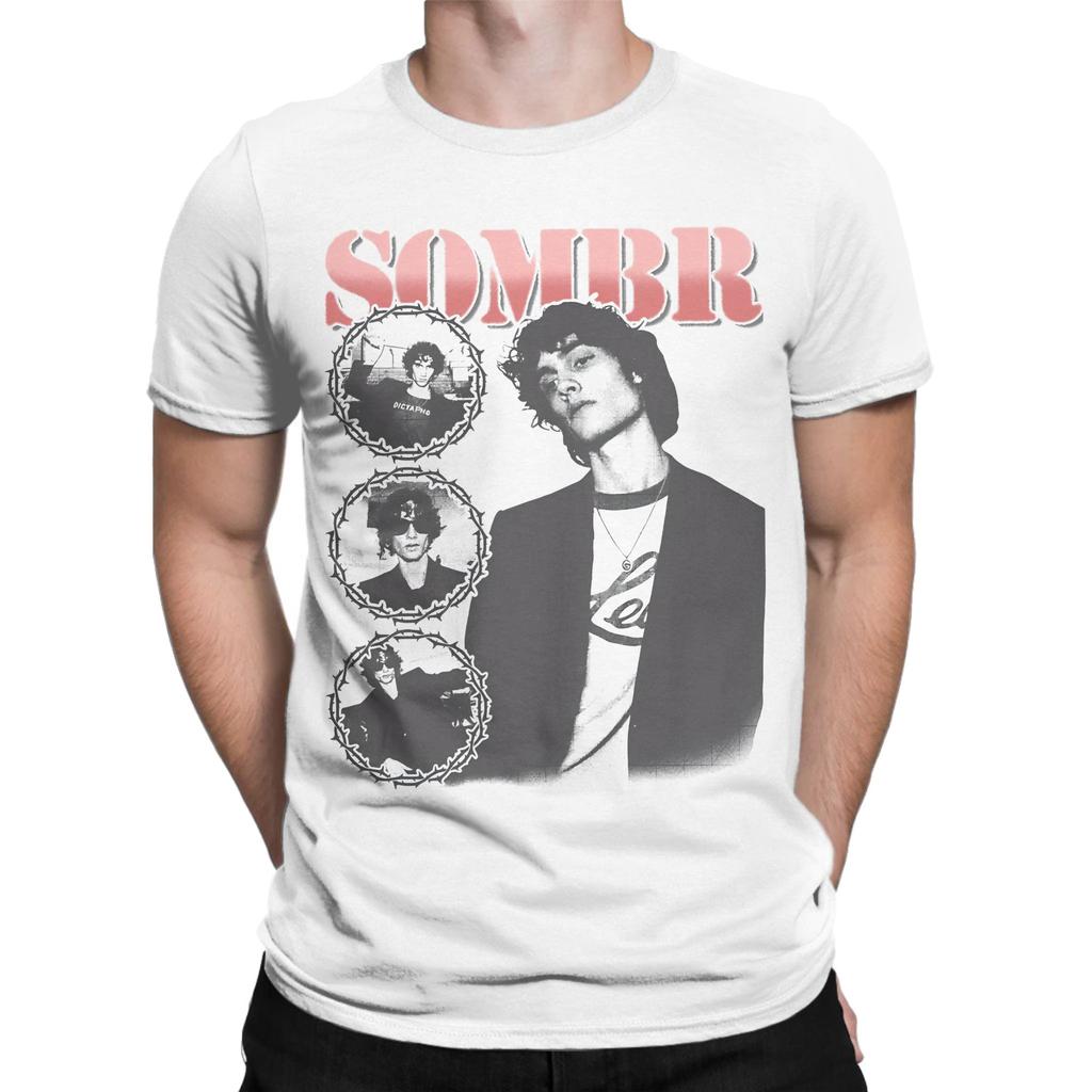 T-shirt Sombr Tour pour Homme Coton Pur T-shirts Incroyables Col Rond T-shirts Manches Courtes Hauts Idée Cadeau