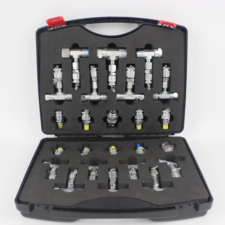 Excavator Hydraulic Pressure Gauge Adapter Set