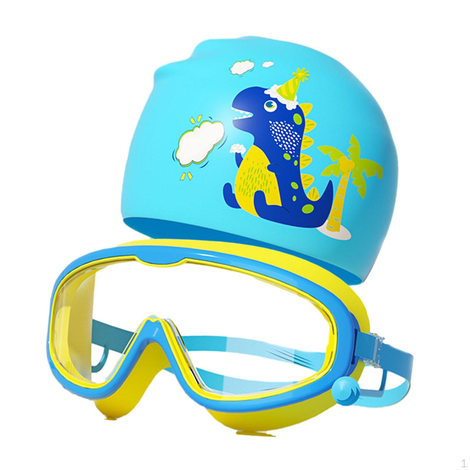 

Детский комплект из шапочки для плавания и очков для игр в бассейне Blue and Yellow