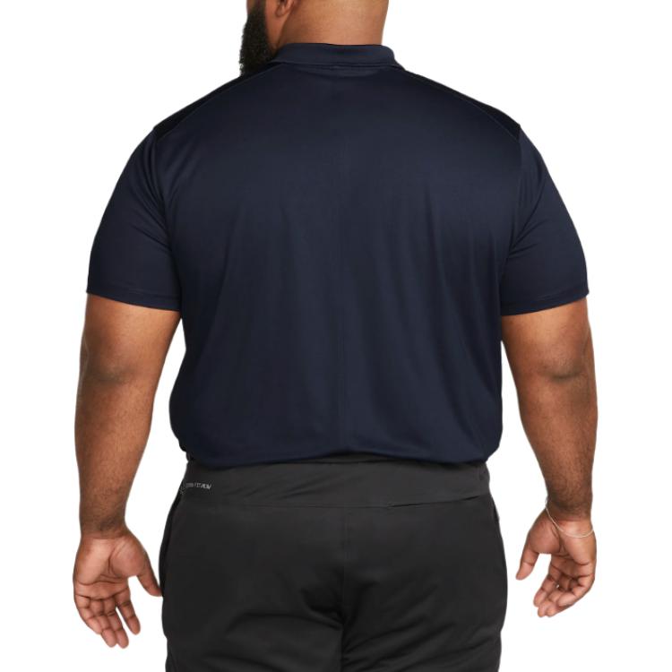 Nike Solid Color Logo Polo Shirt Men Tops Navy-Blue DH0822-451