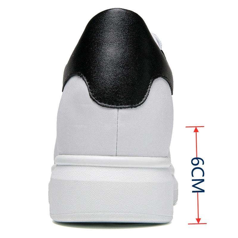 Fashion Brand Men's Shoes Couple Invisible Increase White Shoes Insole 6cm Elevator Shoes Men's Business Casual Leather Shoes Heighten