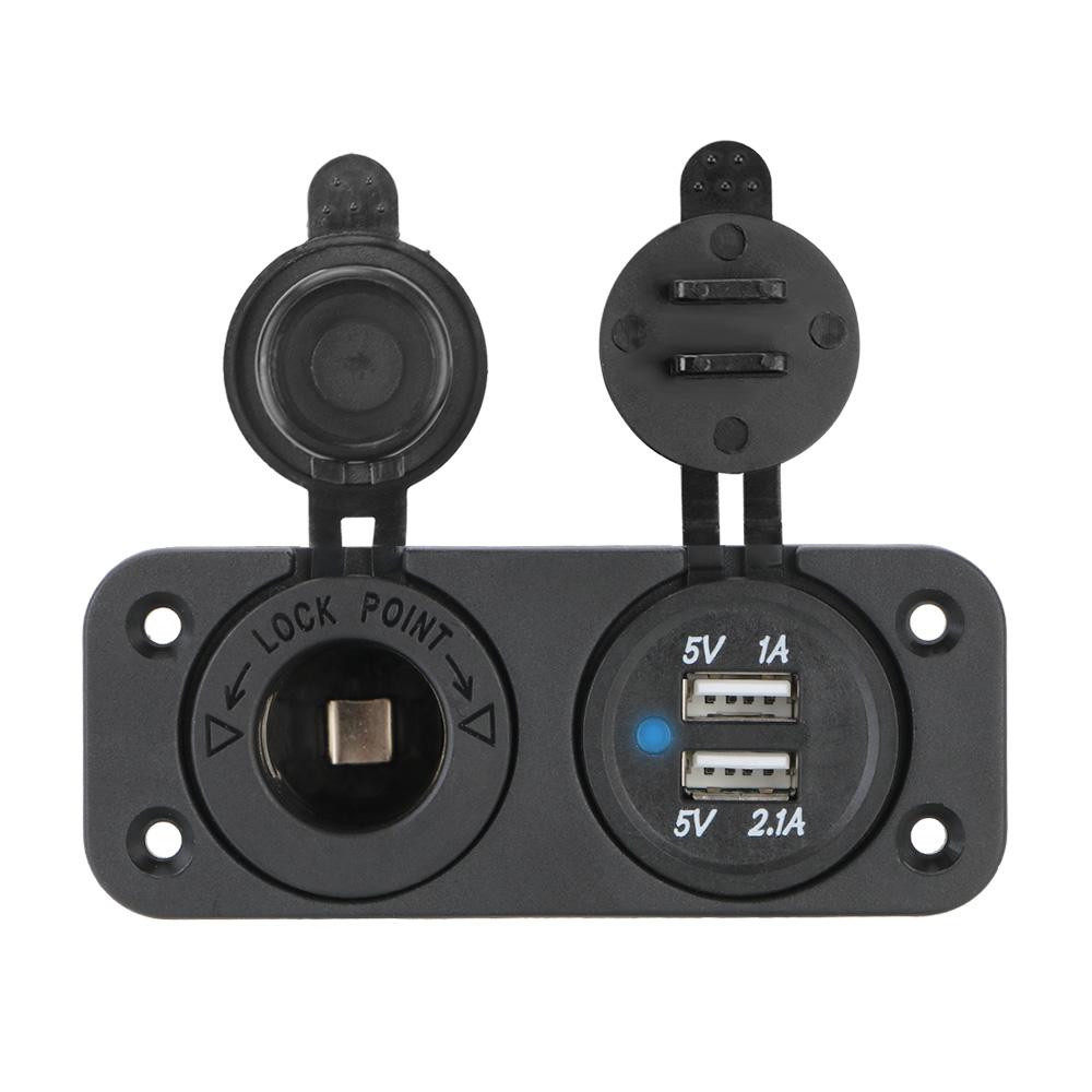 Car Accessories For Car And RV 12-24V Car Charger Socket Splitter 5V Dual USB Charging Charger Power Adapter