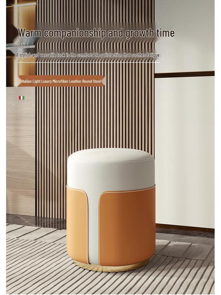 Luxury Makeup Stool: Modern Minimalist Vanity Chair for Girls' Bedrooms and Nail Art Spaces