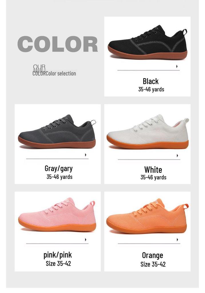 Unisex Wide-Toe Barefoot Shoes with Fly-Knit Upper and Soft Sole for Casual Walks