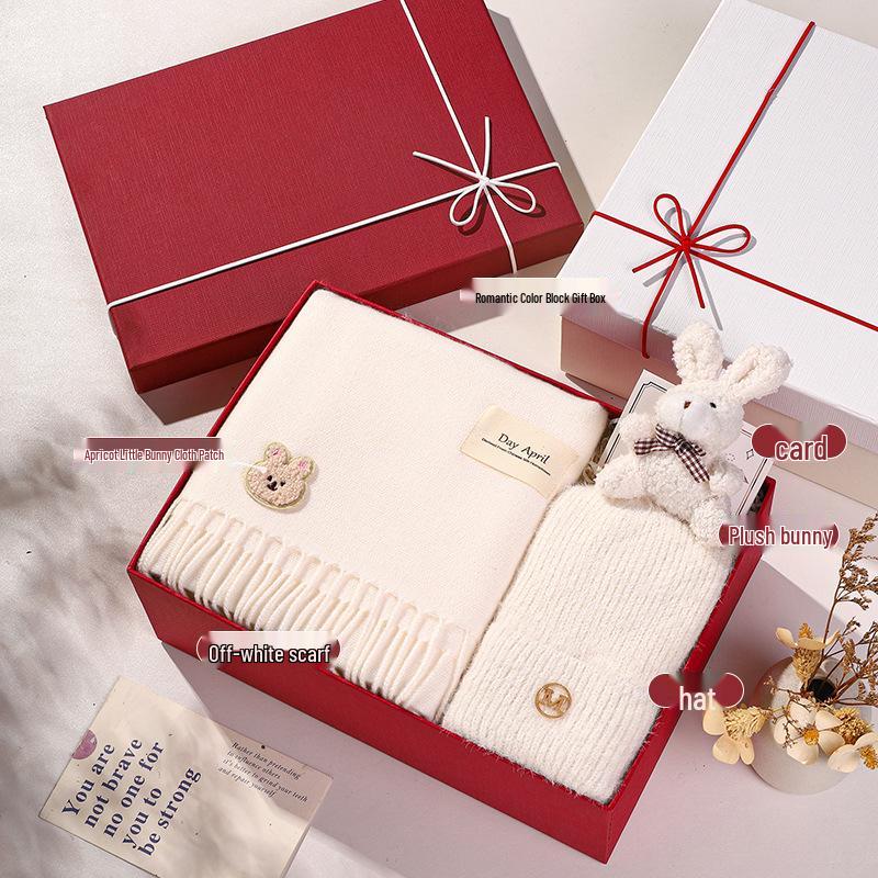 Valentine's Day Winter Scarf Gift Box for Her: Girlfriend or Best Friend