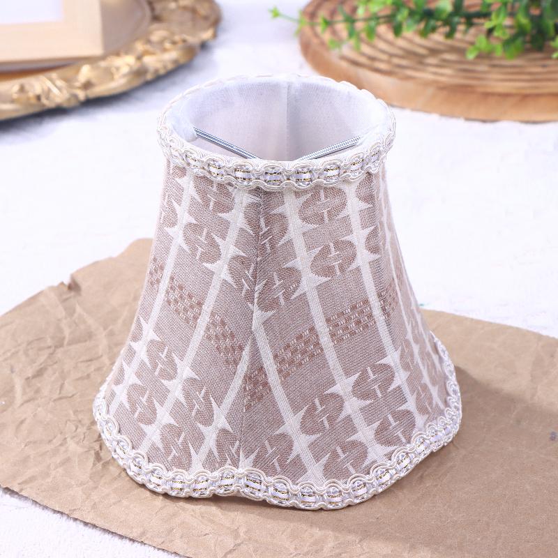 1Pcs Wall Lamp Cover Enclosure Accessories Europe Retro Lampshade Jacquard Fabric Chandelier Handmade Cloth Lampshade