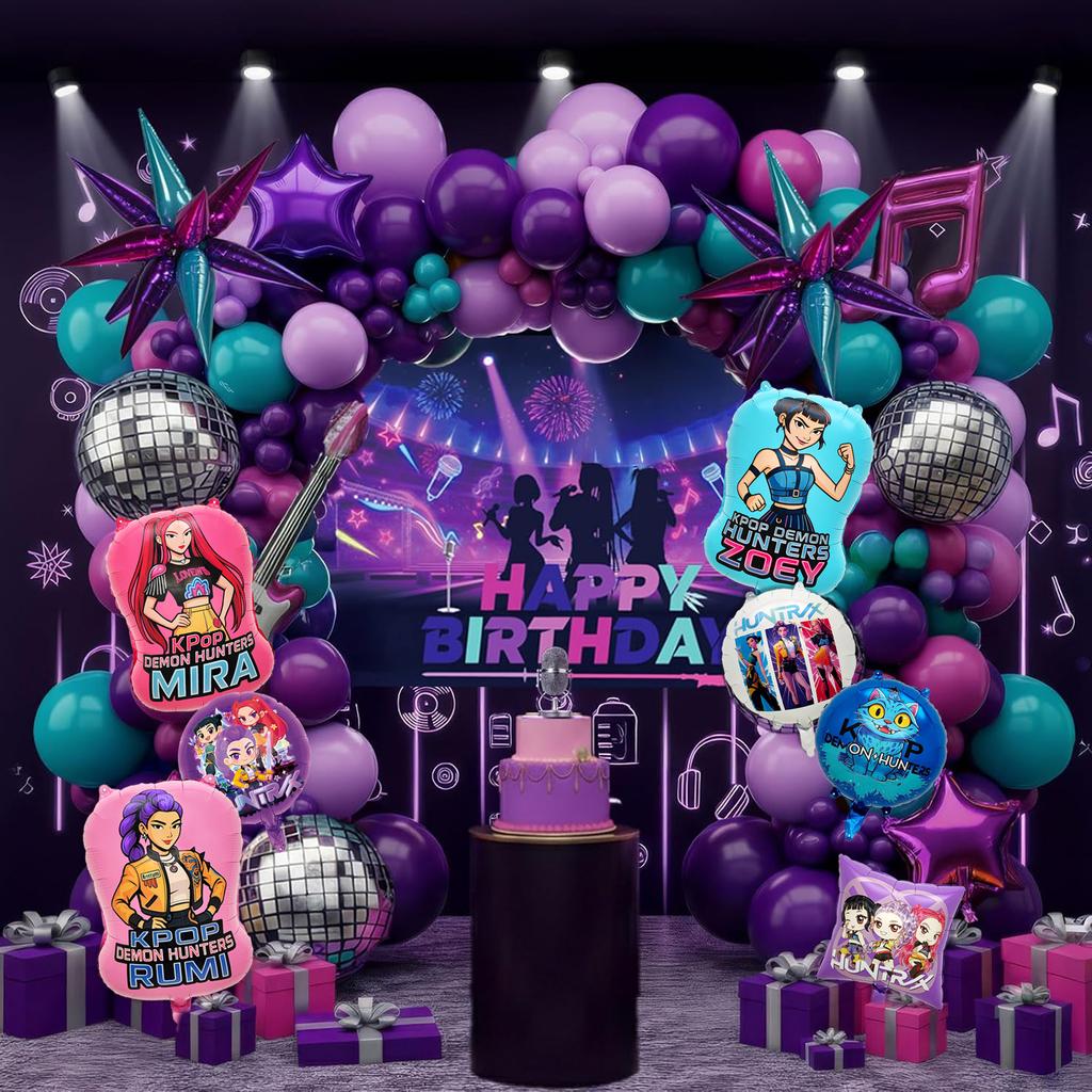 7Pcs Kpop Birthday Party Supplies Decor Kpop Balloons for Party Decoration Birthday Decoration for Girls 5