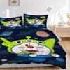 3-teiliges Doraemon Bettwäsche-Set, 1 Bettbezug + 1/2 Kissenbezüge (Kein Einsatz), Doppelbett Bettbezug, Bettwäsche-Set, Bettwäsche, Saisonale Bettwäsche,