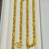 Sand Gold Three-bead Olive Domineering Necklace Men's Gold Store with the Same Simulated Gold Chain