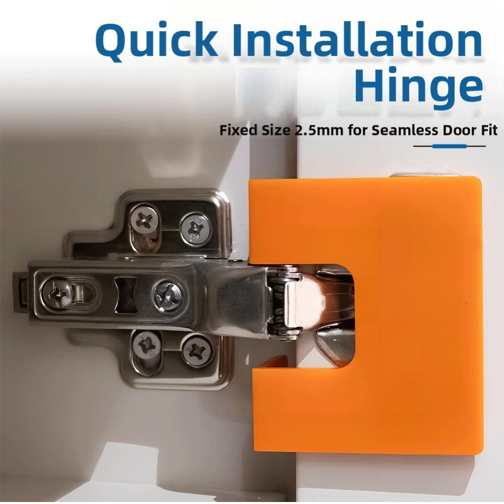 1set Hinge Mounting Plate Heavy-Duty Magnetic Cabinet Hinge Installation Clips With Hinge Positioner For Quick Precise Setup