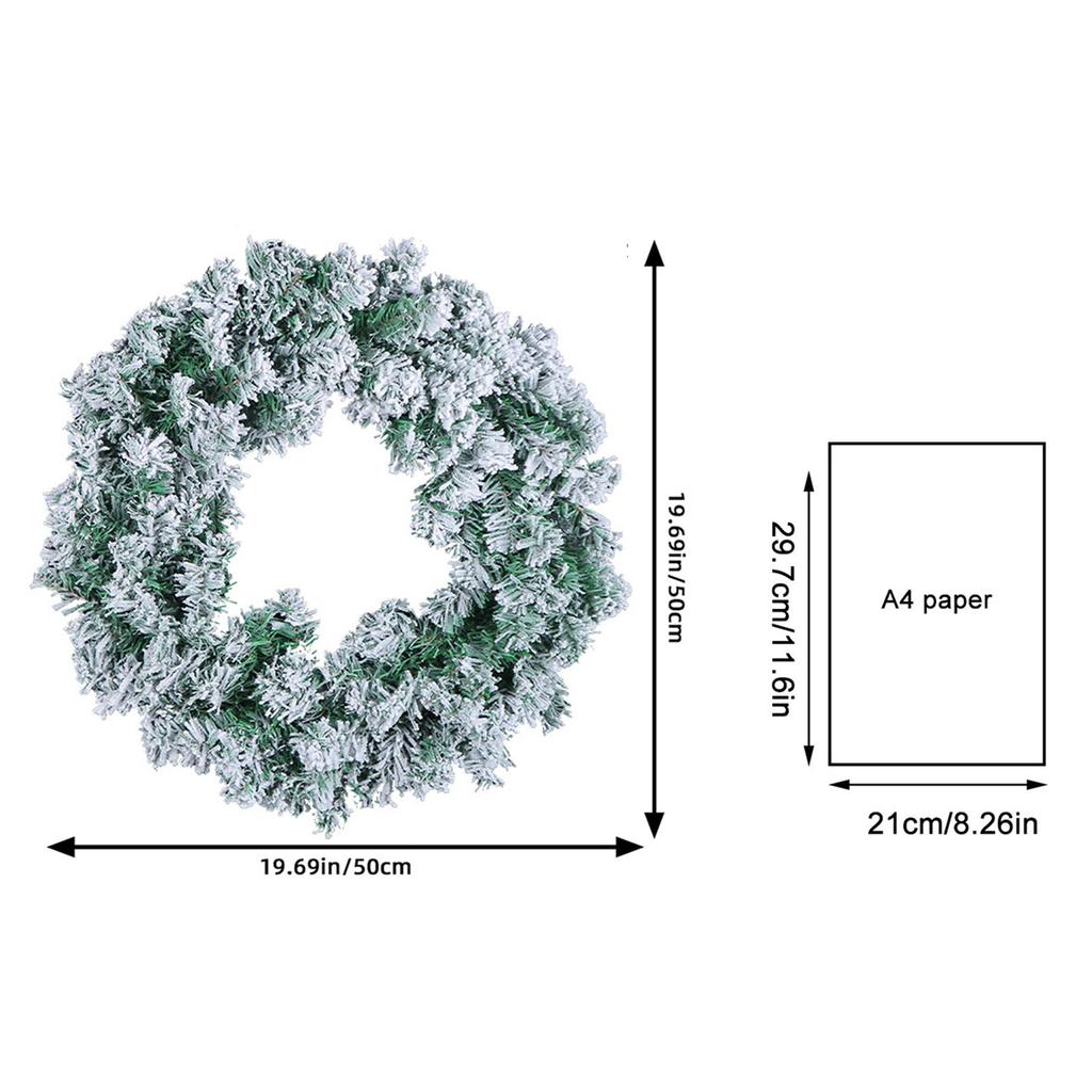 Weihnachtskranz Neuer Schneebedeckter PVC Rattanring Einkaufszentrum Fenster Weihnachtsdekoration Anhänger