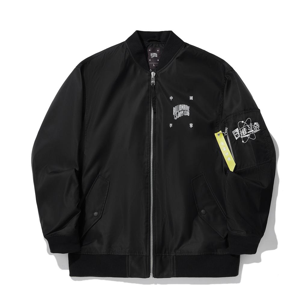 Li Ning X Billionaire Boys Club Collaboration Daily Prosperity Series Dragon Year Pattern Letter Logo Printed Full Zip Jacket Men Jacket AFDU589-1