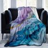 1pc Marble Pattern Lightweight Flannel Blanket, Comfortable and Warm Blanket, for Camping Sofa Bed and Couch Office, Gift