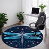 1pc Dragonfly Chair Carpet for Office, Round Non Slip Durable Large Size Office Carpet, Suitable for Office