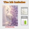 Pearl Art Painting Home Wall Decor Purple Peacock Pearl Gemstone Painting Picture Crafts Adult/Beginner Gift Creative Home Decor Unframed