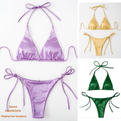 Nuovo Sexy Bikini da Spiaggia Europeo e Americano 2024 - Costume da Bagno alla Moda Spezzato