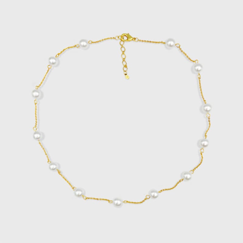 Jean Paul Clarisse Chain Pearl Small Necklace BLSN011