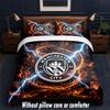 Manchester City Diseño Juego de Cama Ropa de Cama 1 Funda Nórdica + 2 Fundas de Almohada Suave Transpirable Ropa de Cama para el Hogar