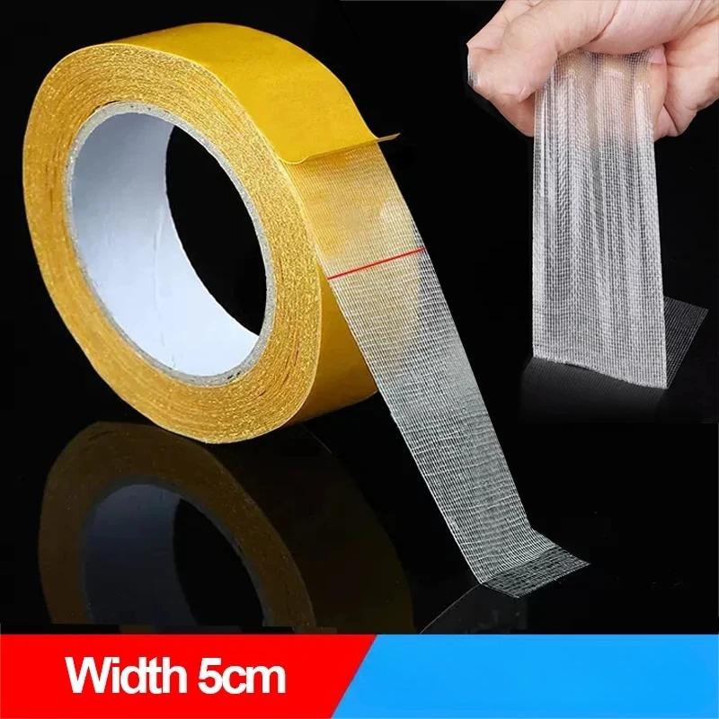 

Cinta adhesiva de doble cara transparente, cinta de malla de fibra adhesiva de alta viscosidad