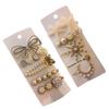 10pcs Pearls Crystal Hairpin Stylish Elegant Decorative Hand Crafted Star Sea Hair Clip Set for
