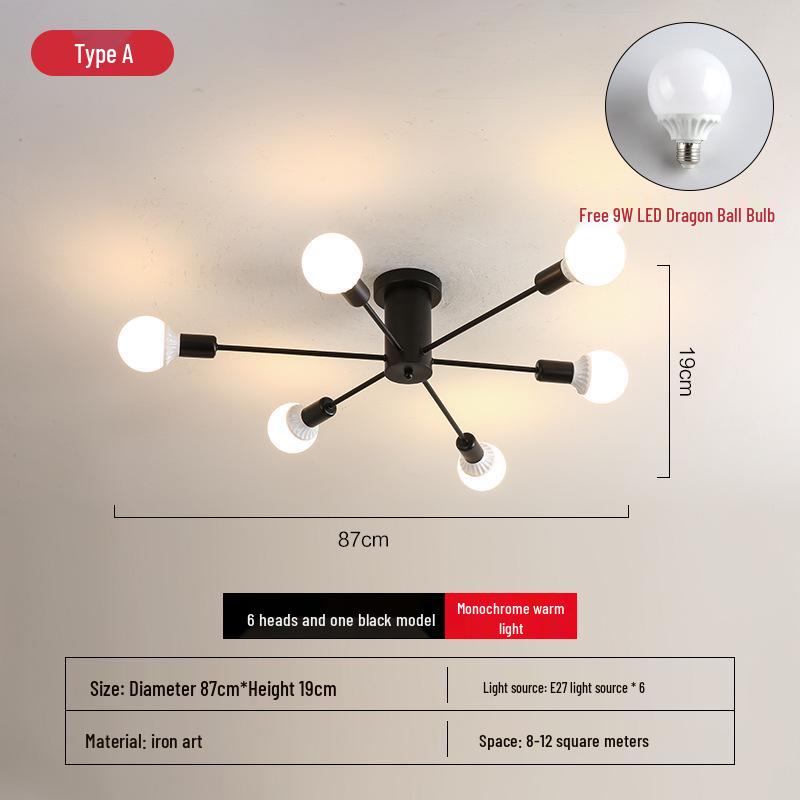 Nordic LED Ceiling Light: Modern Minimalist Design for Bedrooms & Living Rooms