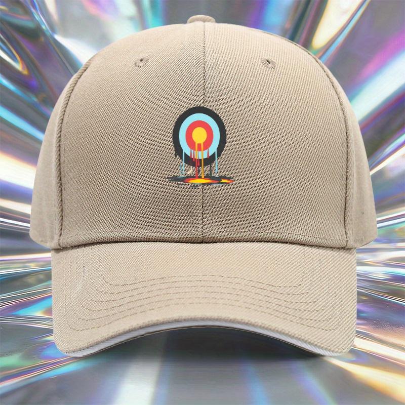 Melting Target Graphic Baseball Cap Polyester Adjustable Street Style Outdoor Adult Cap