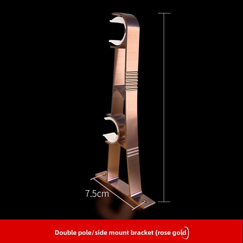 Roman Curtain Rod Bracket Set - Aluminum Alloy Base, Three Colors