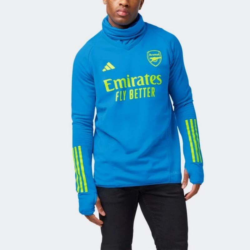 Adidas Arsenal 23/24 Season Professional Training High Neck Slim Fit Warm Long Sleeve Football Shirt Men Tops IP9169