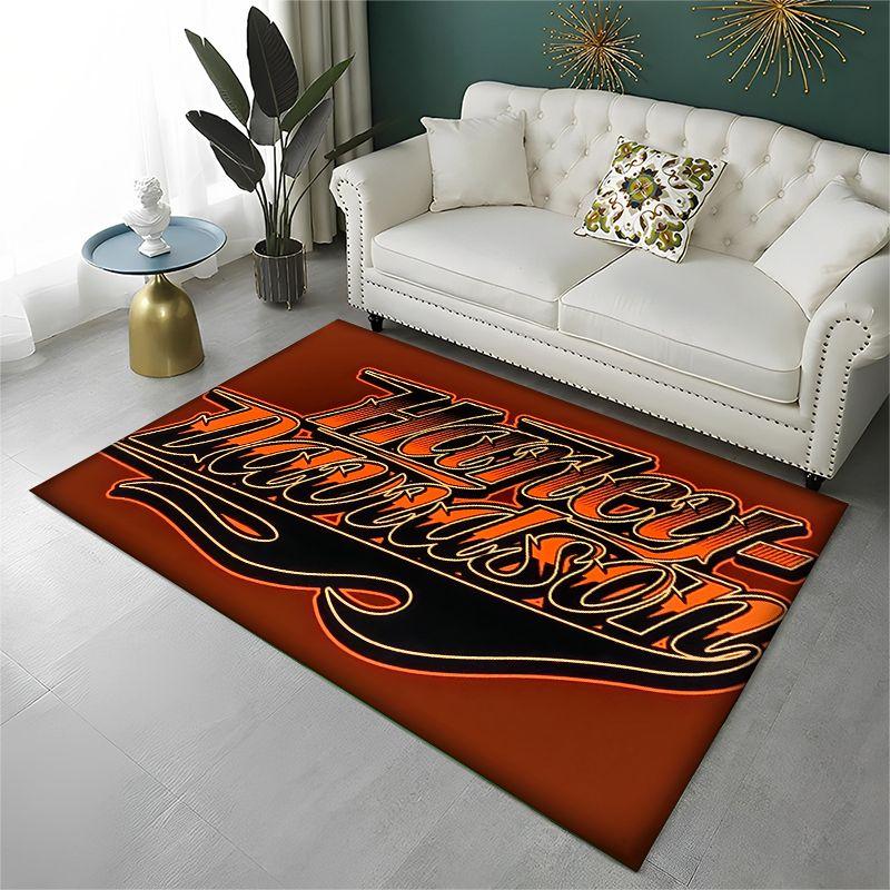 Retro H-Harleys Racing Moto Rutschfester Teppich für Wohnzimmer, Schlafzimmer, Spielzimmer, Weiche Teppichbodenmatte Heimdeko Teppich Kinderzimmer