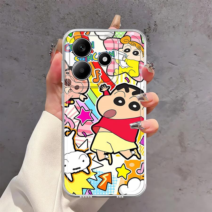 

Soft Phone Cover Case for Xiaomi Redmi Note 14 Pro Plus A4 12 10S 11 13C 9 10 14C Note 13 12S 11S Cute Crayons Shinchan Redmi Note 10 Pro