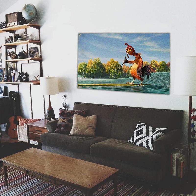 Chicken Joe Flag Surfs Up Funny Meme Tapestry Macrame Aesthetic Room Decoration Anime Game Posters Art Tapestries For Home